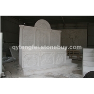 天主教堂祭台，洗礼台，读经台，圣像壁 014