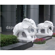 漢白玉石雕動(dòng)物 花崗巖大象雕刻 福建石材廠