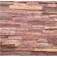 鸡血红条纹文化石