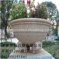 供应石花钵/园林花钵/石花盆/黄锈石系列