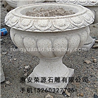 花钵花盆批发 景观石花钵 园林石花盆 黄锈石花钵