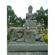 石材观音雕塑 寺庙佛像雕塑 坐像观音 菩萨石雕
