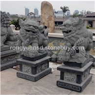 仿古石狮 门狮  献钱狮 吉祥狮子  石狮子 南狮1012
