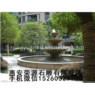 石雕跌水花缽 水缽噴泉黃銹石噴泉疊水