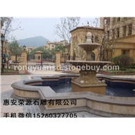 供應(yīng)噴水池 水缽 黃金麻噴水池 噴泉