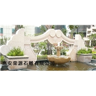 供應(yīng) 黃銹石噴泉 石雕噴水池園林雕刻，動物 人物石雕 噴水池 花缽欄桿 花崗巖石材雕塑