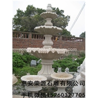 批發 黃銹石噴泉 石雕噴水池園林雕刻，動物 人物石雕 噴水池 花缽欄桿 花崗巖石材雕塑