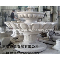 供应石雕喷水池 黄锈石喷水池  园林景观石喷泉
