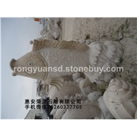 訂做石雕魚 水動物雕塑 園林景觀石雕工程