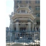 石雕仿古六角涼亭    花崗巖涼亭 單層石亭 園林景觀 雙層涼亭  戶外石亭