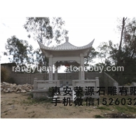 供应  石雕仿古六角凉亭 花岗岩凉亭 单层石亭 园林景观 双层凉亭  户外石亭