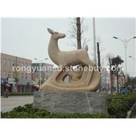 石雕鹿 景觀石鹿 園林景觀雕塑