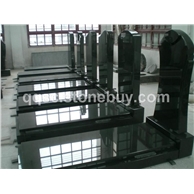 山西黑花岗岩抛光面墓碑