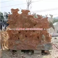 石头景观雕塑，水中景观雕塑