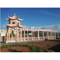 石头长廊，石雕走廊，花架走廊