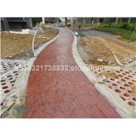 彩色艺术混泥土压花路面材料