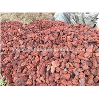 红色自然面火山岩