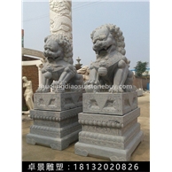 北京狮石雕，大理石北京狮雕塑