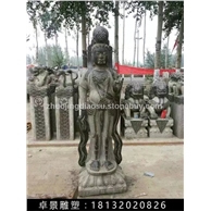 观音菩萨石雕，仿古观音菩萨雕塑