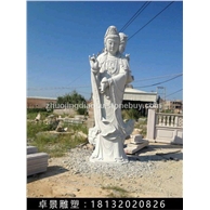 观音菩萨石雕，汉白玉观音菩萨雕塑