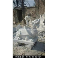 龙龟石雕，汉白玉龙龟雕塑