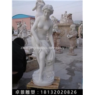 美女石雕，漢白玉美女雕塑