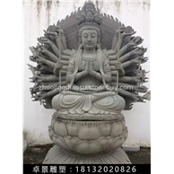 千手观音石雕，大理石千手观音雕塑
