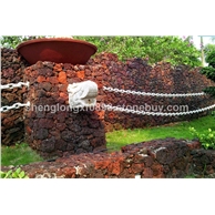 红色块状火山岩