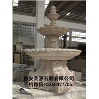 供应石雕喷水池 石雕水钵 黄绣石喷泉 石材跌水体