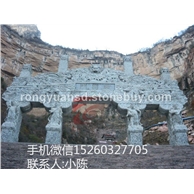 石雕三门牌坊 花岗岩门牌坊 标志性门牌坊  石牌楼