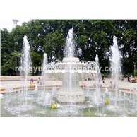 批發(fā) 黃銹石噴泉 水缽 石缽 石雕噴水池園林雕刻，動物 人物石雕 噴水池 花缽欄桿 花崗巖石材雕塑