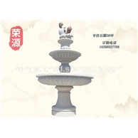 黃銹石噴泉 批發石雕噴水池園林雕刻，動物 人物石雕 噴水池 花缽欄桿 花崗巖石材雕塑