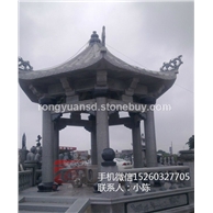 石雕仿古六角凉亭 花岗岩凉亭 单层石亭 园林景观 双层凉亭  户外石亭