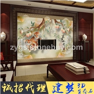 建梦3D生态石 仿玉雕背景墙