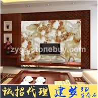 全国招募代理 中式仿玉雕电视墙