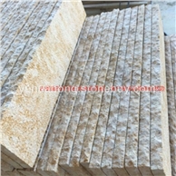 米黄石自然面盖板压顶石